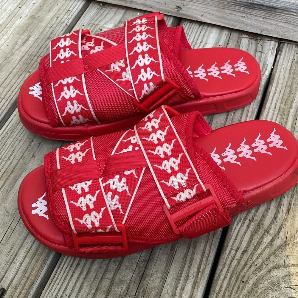 Kappa 222 Banda Mitel 1 Unisex Slides – Red/White